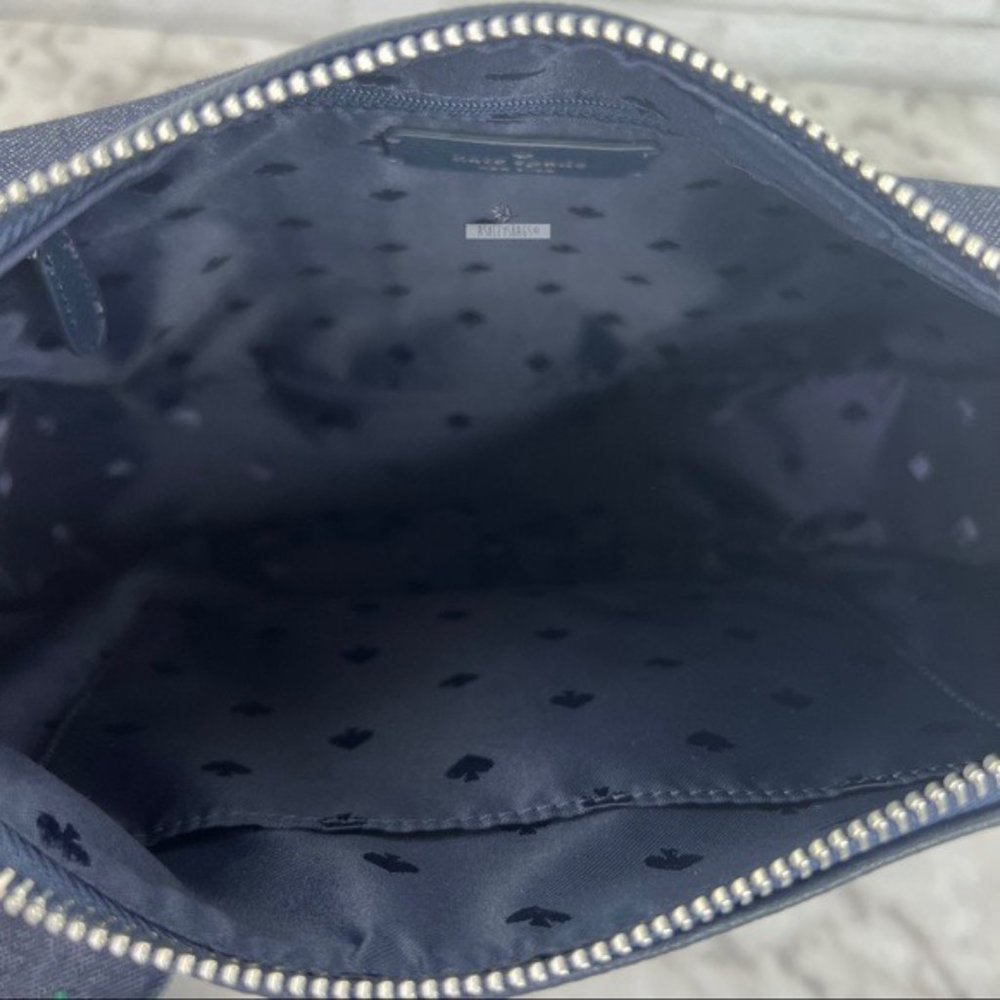 Kate Spade Denim Cherry Embroidered Rosie CrossbodyShoulder Bag & Coin Purse - Picture 8 of 11